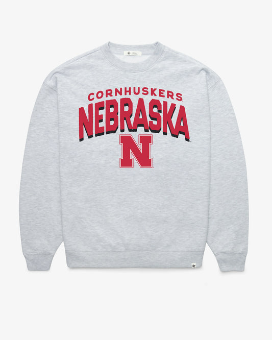 NEBRASKA CORNHUSKERS CAMPUS ARCH CLOUD '47 OVERSIZED CREW WOMENS