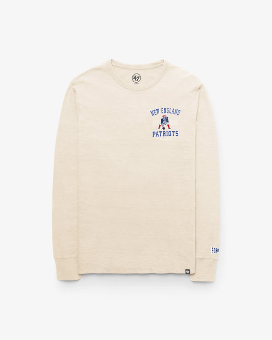 NEW ENGLAND PATRIOTS HISTORIC EGREMONT WELL WORN '47 HEAVY SLUB LONG SLEEVE TEE