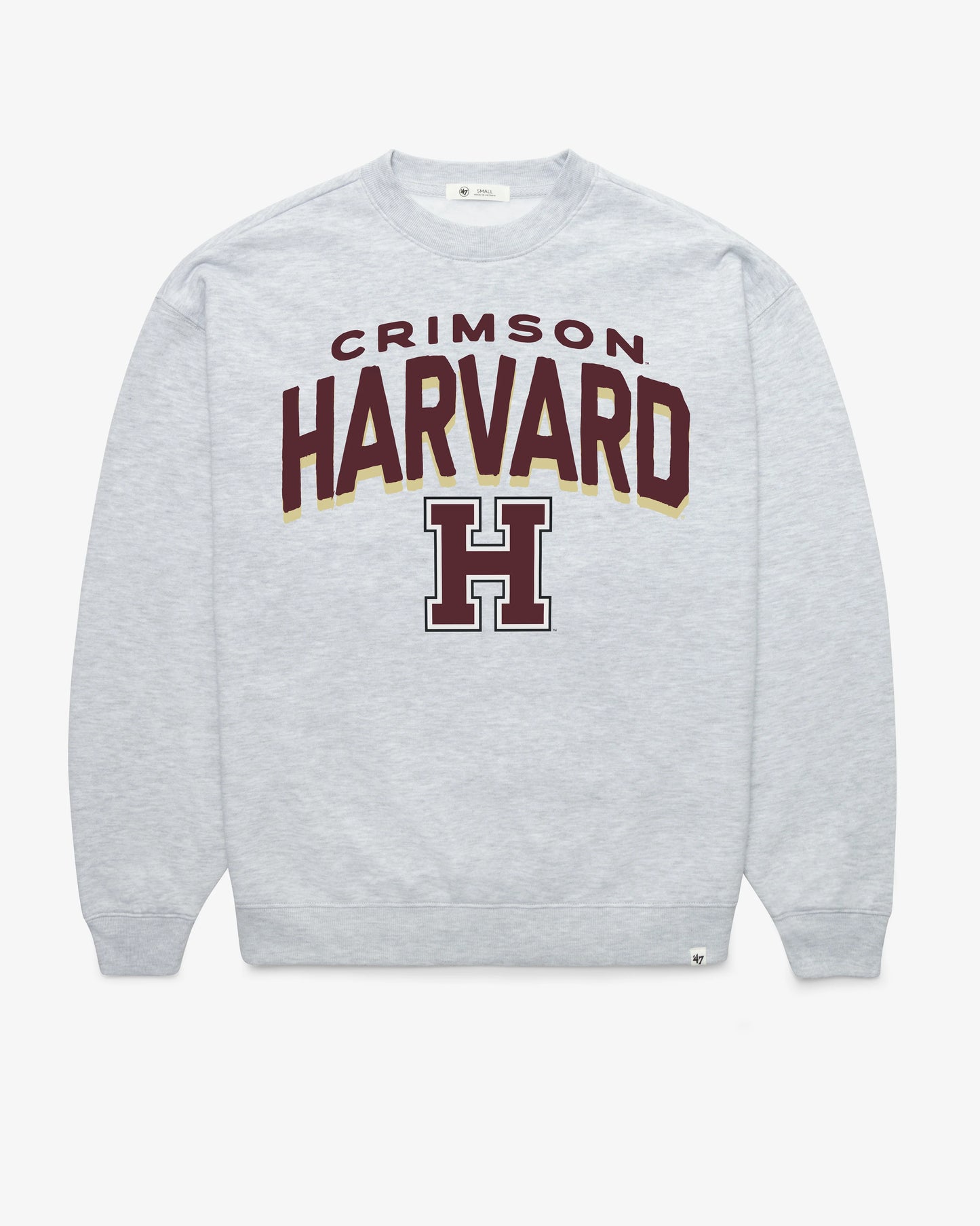 HARVARD CRIMSON CAMPUS ARCH CLOUD '47 OVERSIZED CREW WOMENS
