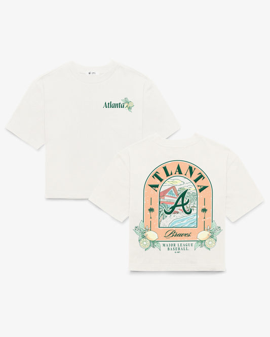 ATLANTA BRAVES VACAY SCENES BACKER '47 REED CITY TEE WOMENS
