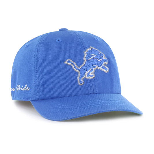 DETROIT LIONS CHAIN SIDE STITCH '47 CLEAN UP SHORT VISOR