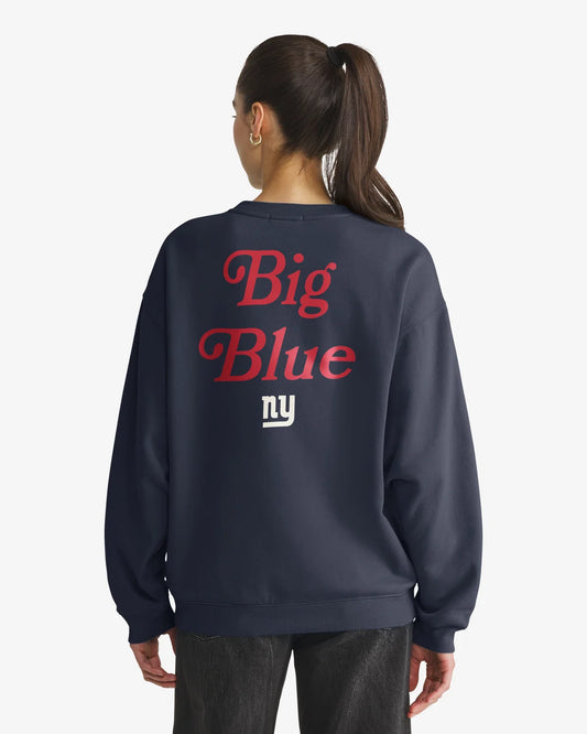 NEW YORK GIANTS HISTORIC SHOUT IT OUT '47 OVERSIZED CREW WOMENS