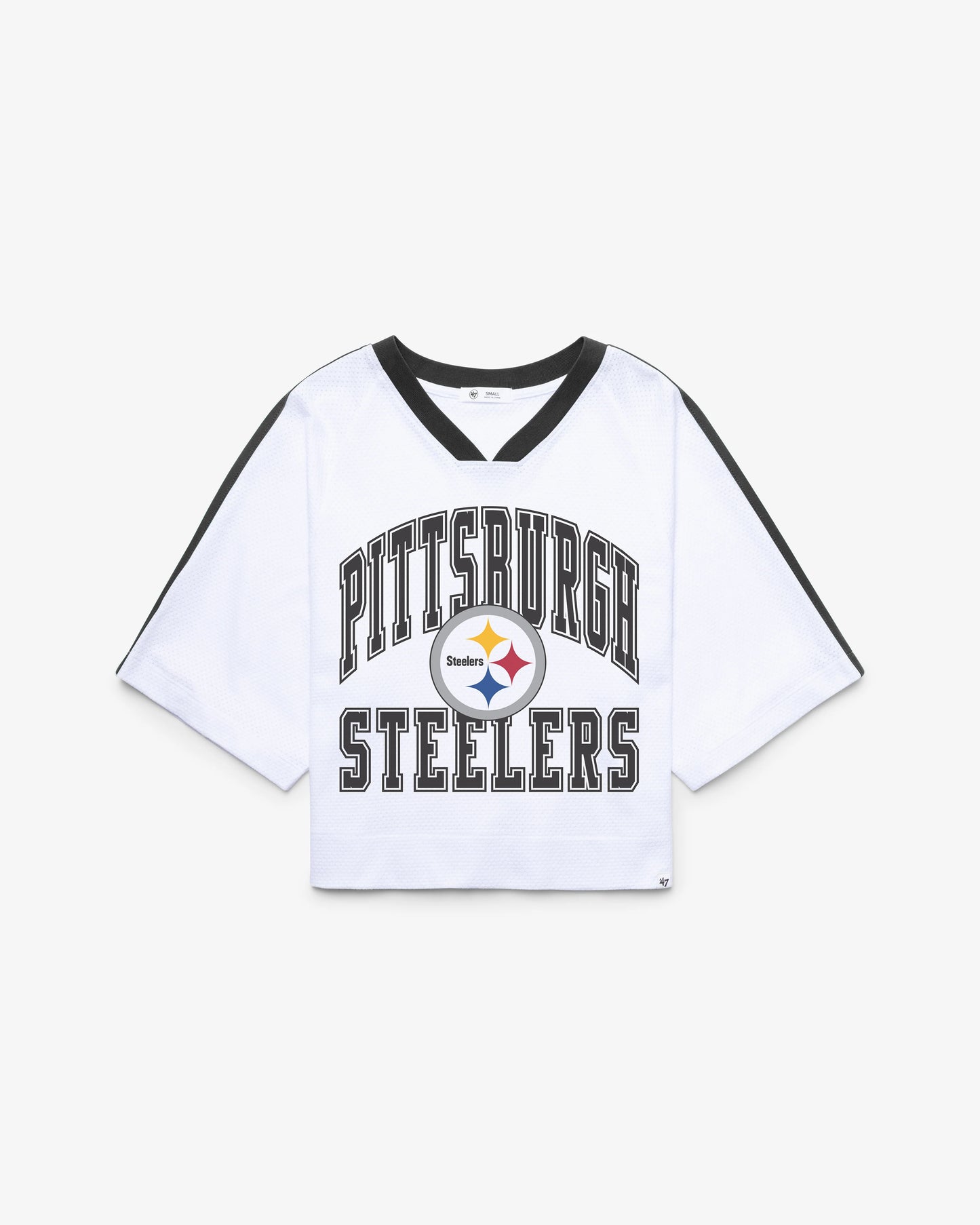 PITTSBURGH STEELERS BIG OVERARCH '47 WOMEN'S DROP NEEDLE RAGLAN JERSEY