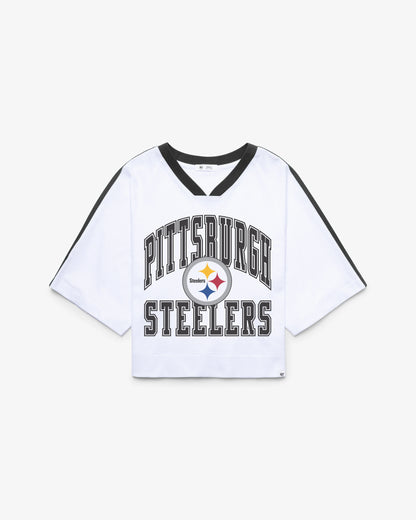 PITTSBURGH STEELERS BIG OVERARCH '47 WOMEN'S DROP NEEDLE RAGLAN JERSEY