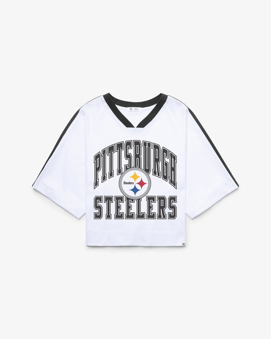 PITTSBURGH STEELERS BIG OVERARCH '47 WOMEN'S DROP NEEDLE RAGLAN JERSEY